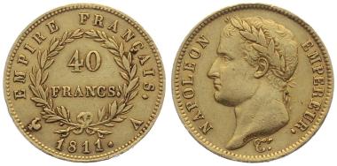 Preview: Frankreich 40 Francs 1811 A - Napoleon Empereur